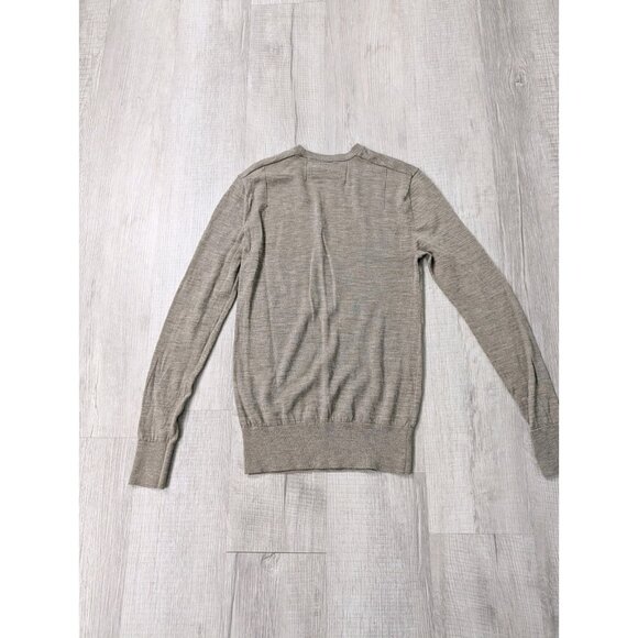 All Saints men's Mode 100% Merino Wool Crew neck Sweater Gray Size XS - Picture 4 of 11